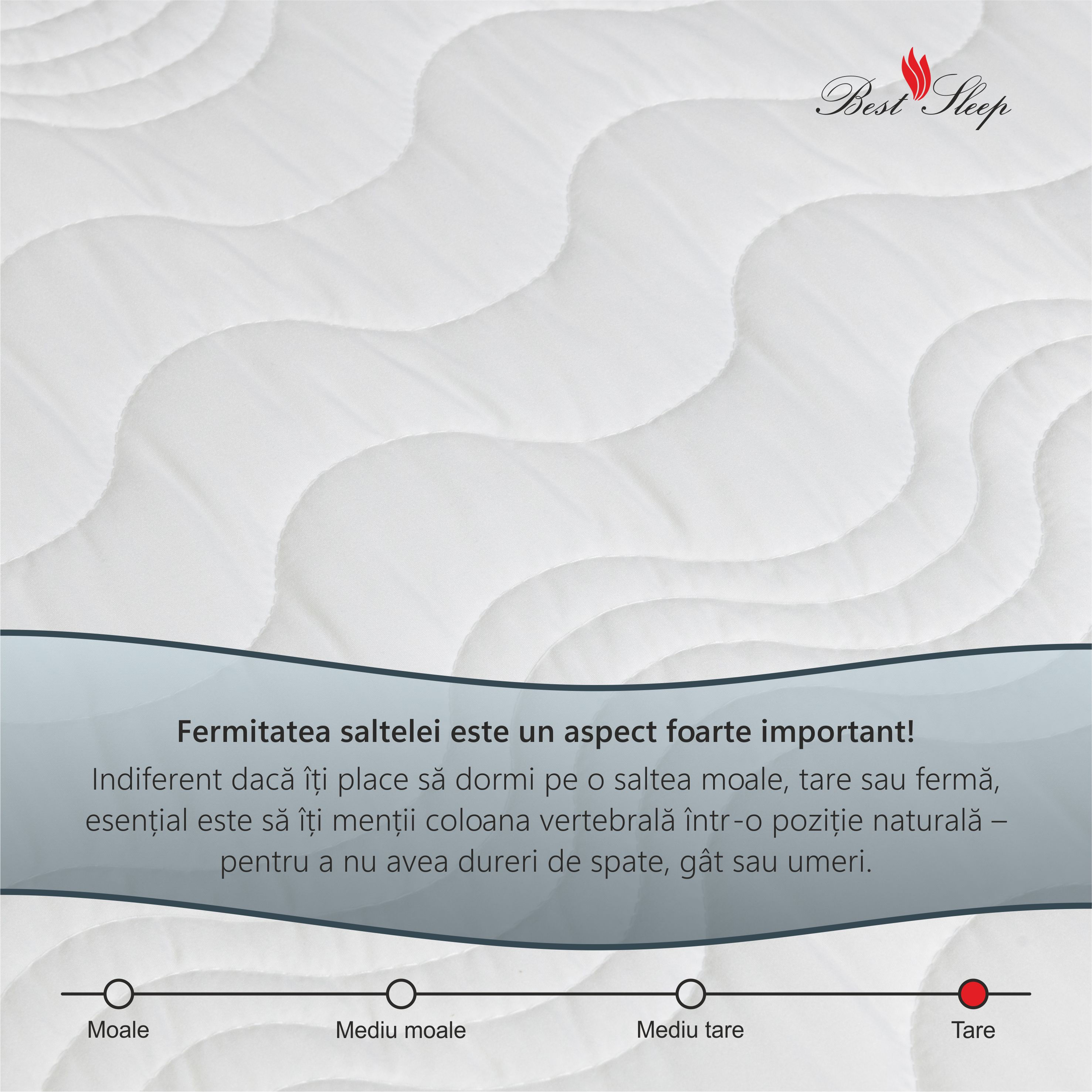 Saltea ortopedica BEST SLEEP Edition Double Side, 155x200x18cm, spuma poliuretanica, hipoalergenica, antibacteriana — imaginea 3