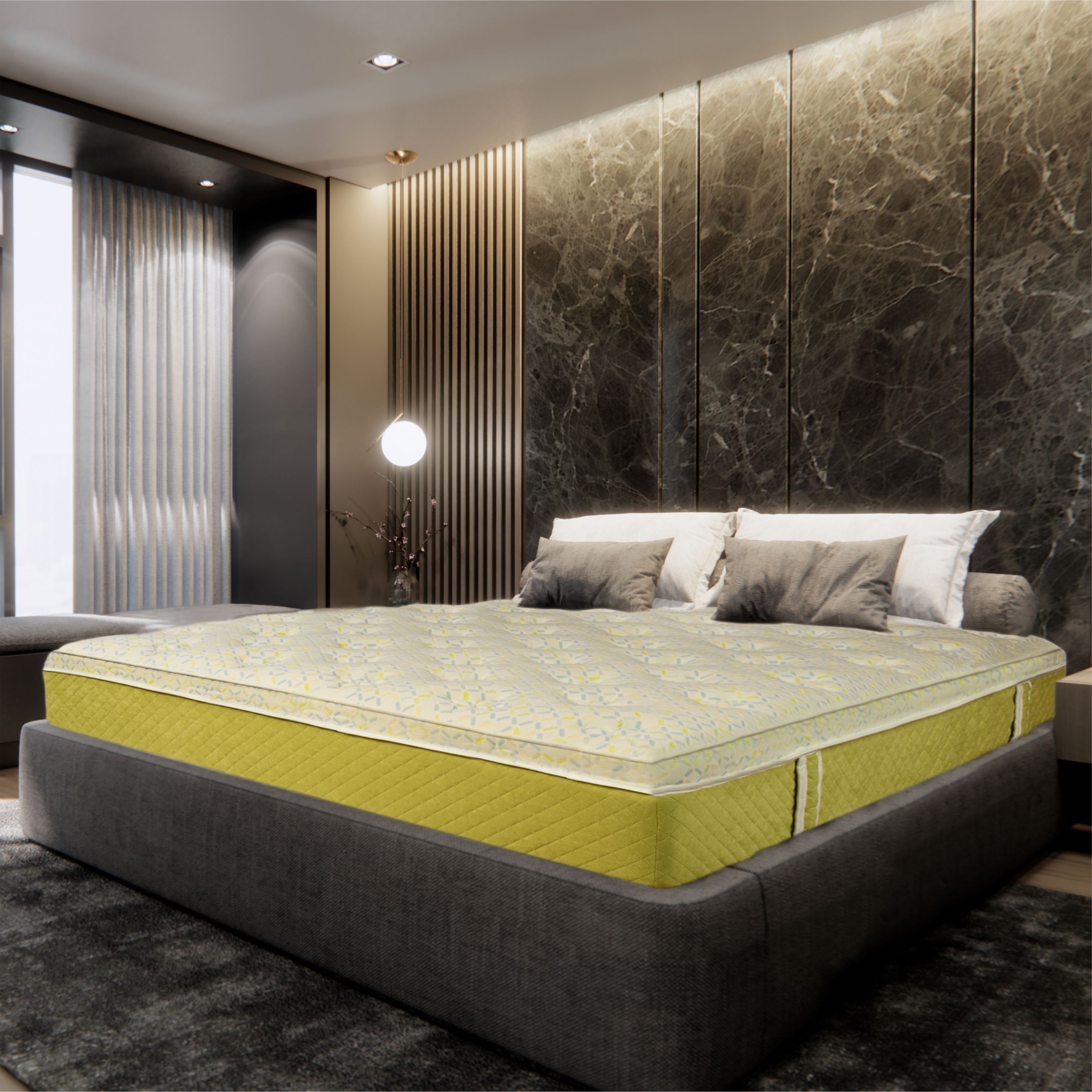 Saltea Ortopedica, Best Sleep, Luxury Sleep,80x200x23 cm, spuma Poliuretanica cu memorie, hipoalergenica, husa matlasata — imaginea 6