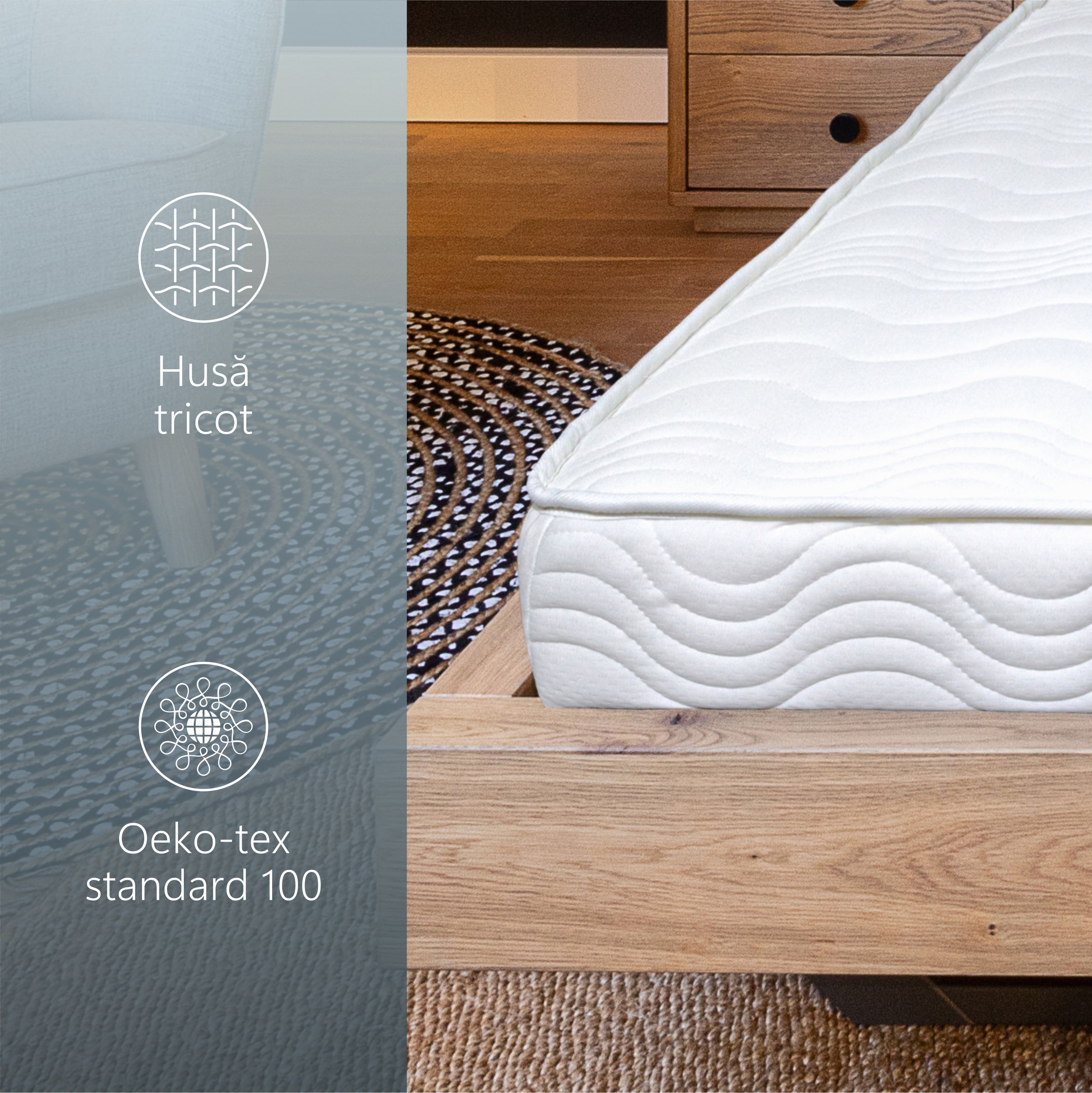 Saltea SuperOrtopedica BEST SLEEP Edition Double Side, 101x191x18cm, spuma poliuretanica, hipoalegenic — imaginea 5