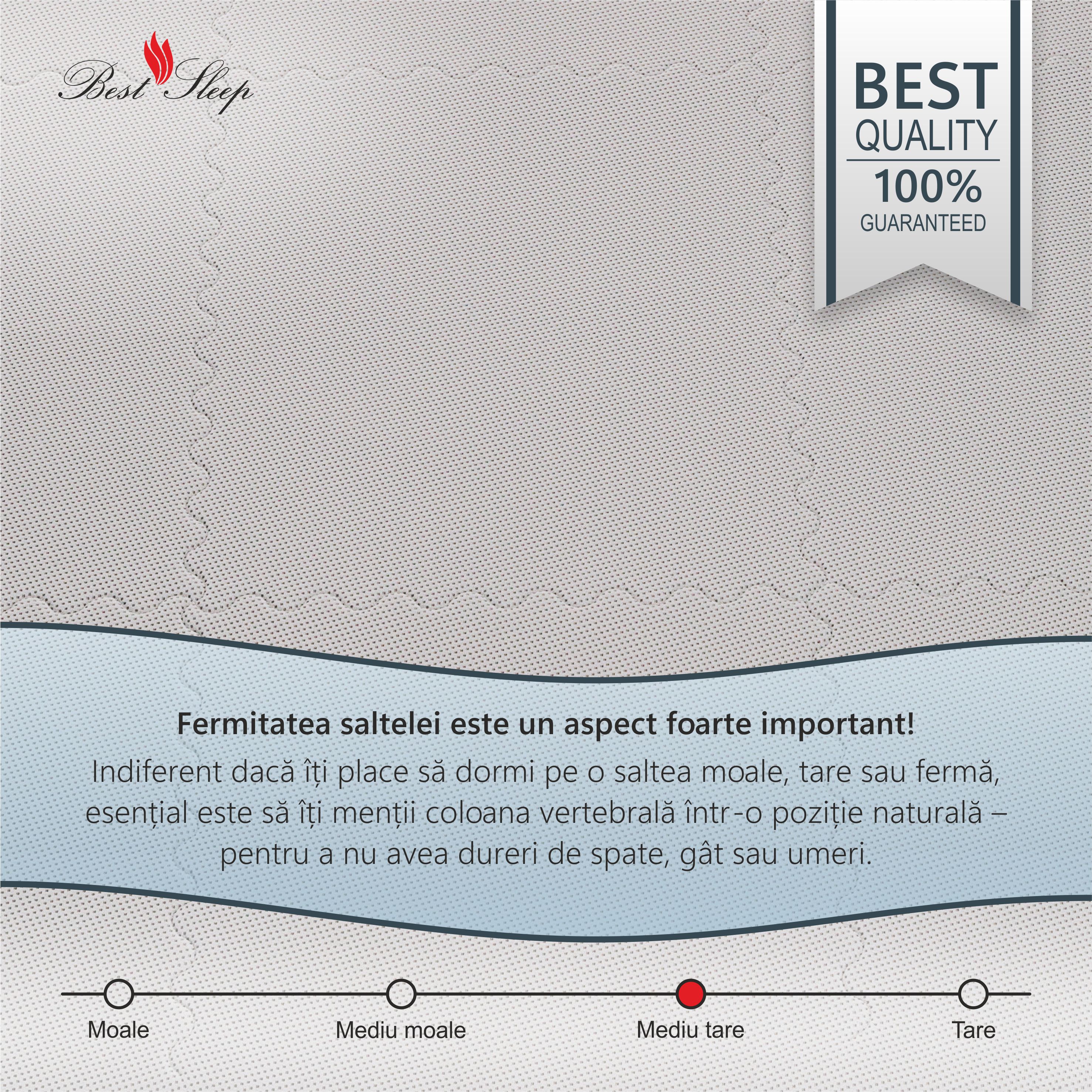 Saltea Ortopedica, Best Sleep, Star, 160x200x26cm, cu arcuri individuale, Hipoalergenic, Sistem de aerisire, — imaginea 5