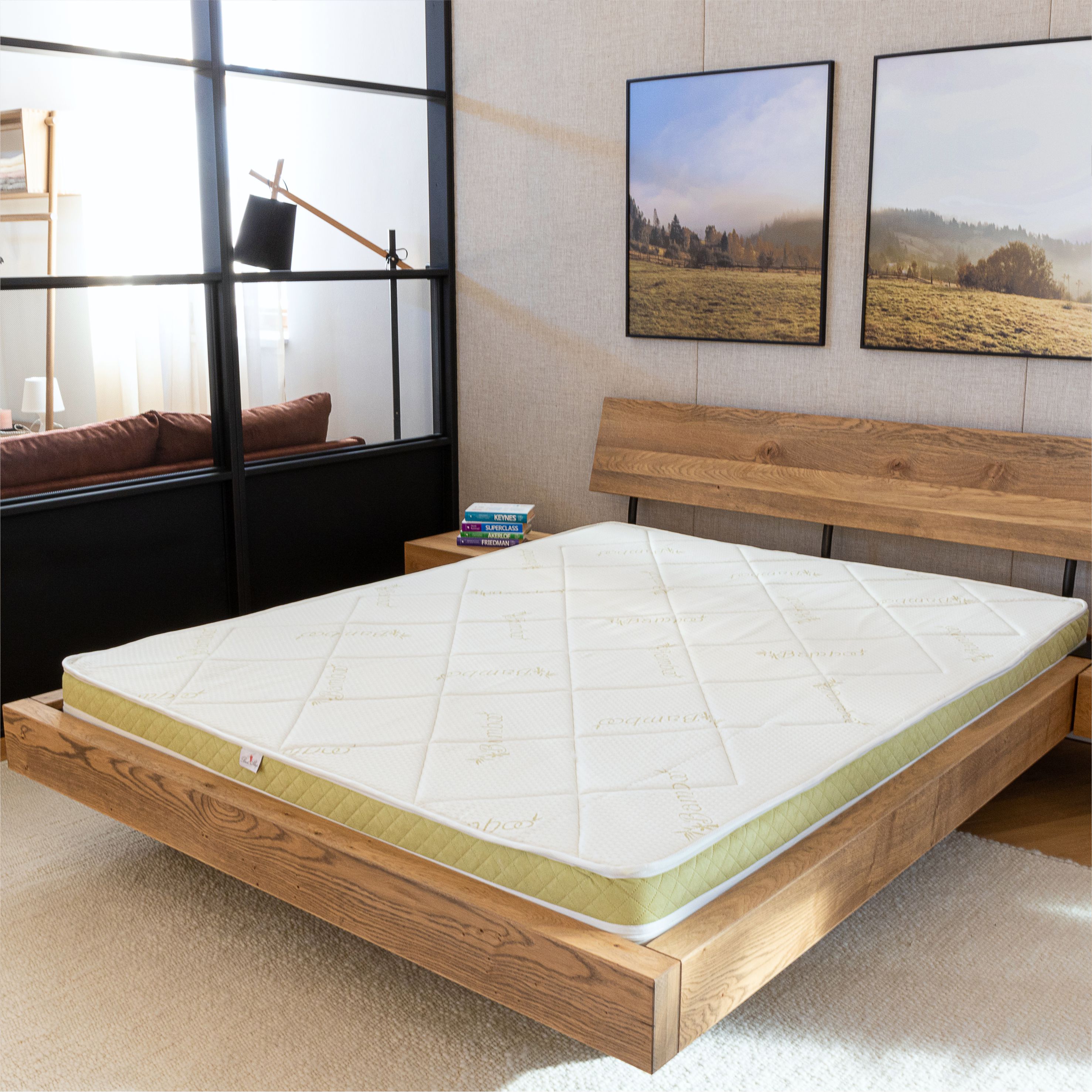 Saltea Ortopedica, Best Sleep, Vitality Bambus 12+2+6, 87x198x20 cm, spuma poliuretanica cu memorie si fibre de cocos — imaginea 4