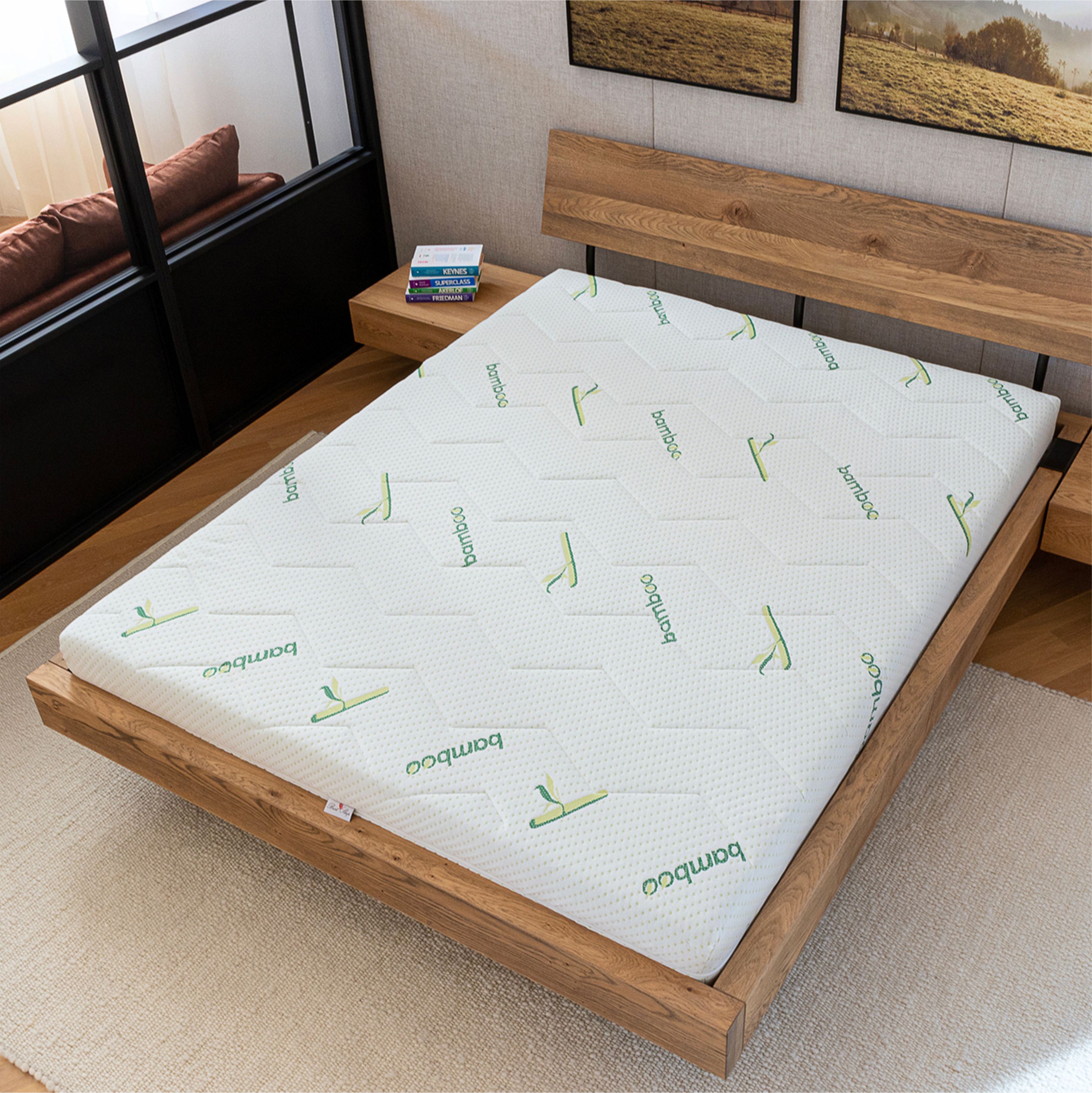 Saltea Ortopedica, Best Sleep Bamboo Feel 15cm, 80x200x15cm, Spuma poliuretanica, lavabila, fibre de bambus — imaginea 5