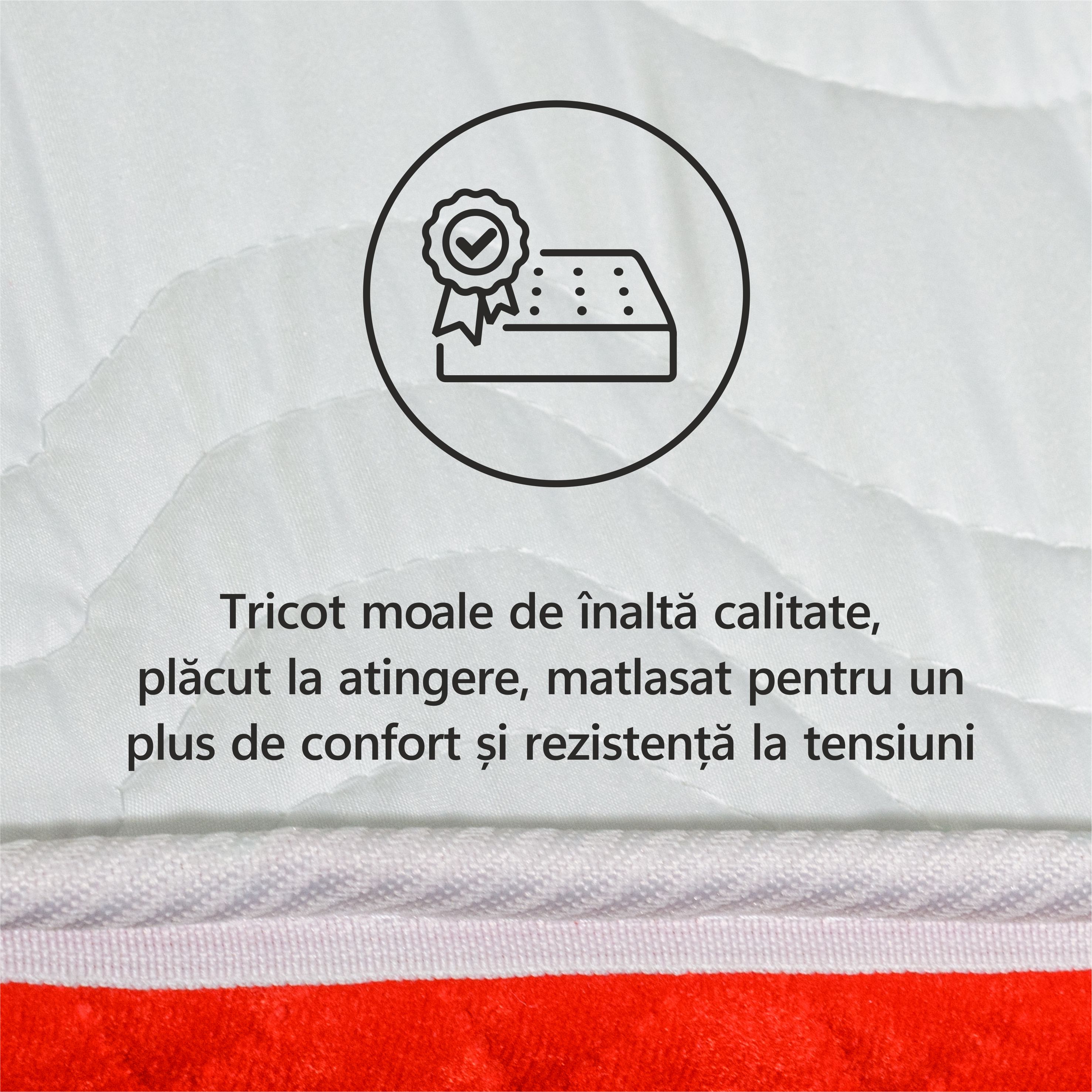 Saltea ortopedica BEST SLEEP Diamond Red DoubleSide, 100x190x22, spuma poliuretanica, hipoalergenica, reversibila, ferma — imaginea 6