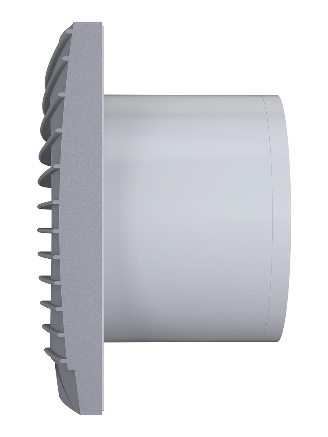 Ventilator de perete VentEurope FANCY100BDDG, patrat, diametru 100 mm, silentios, cu clapeta antiretur, IP24, gri inchis