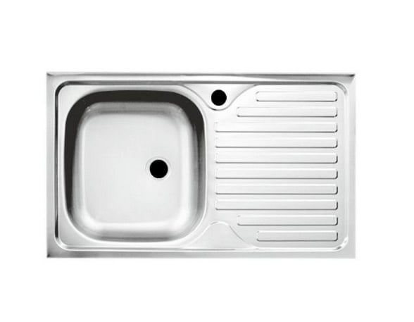 Set Masca Chiuveta Cires 80 cm X 50 cm X 80 cm, chiuveta inox cuva stanga, baterie inox rotunda si sifon scurgere - imagine 5
