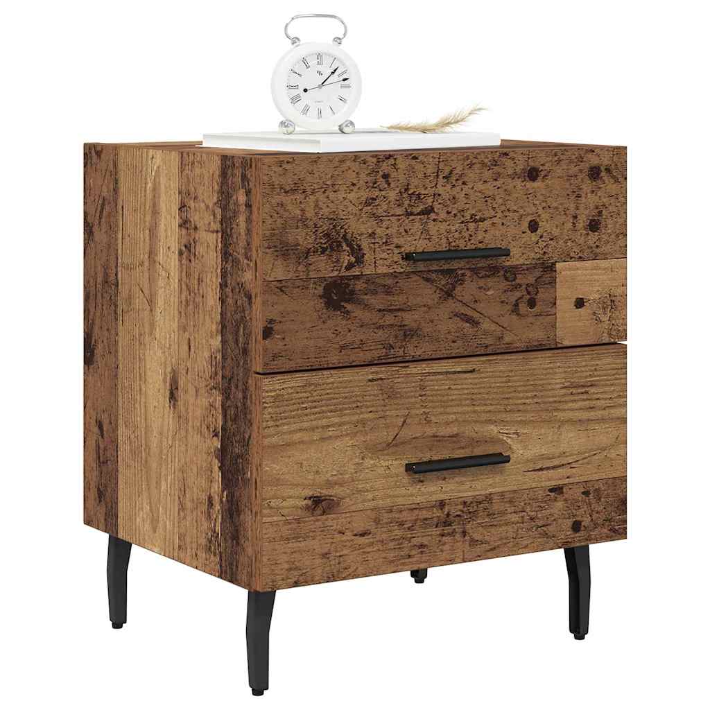 Noptiera cu sertar 2 pcs Lemn vechi 40 x 35 x 47.5 cm — imaginea 4