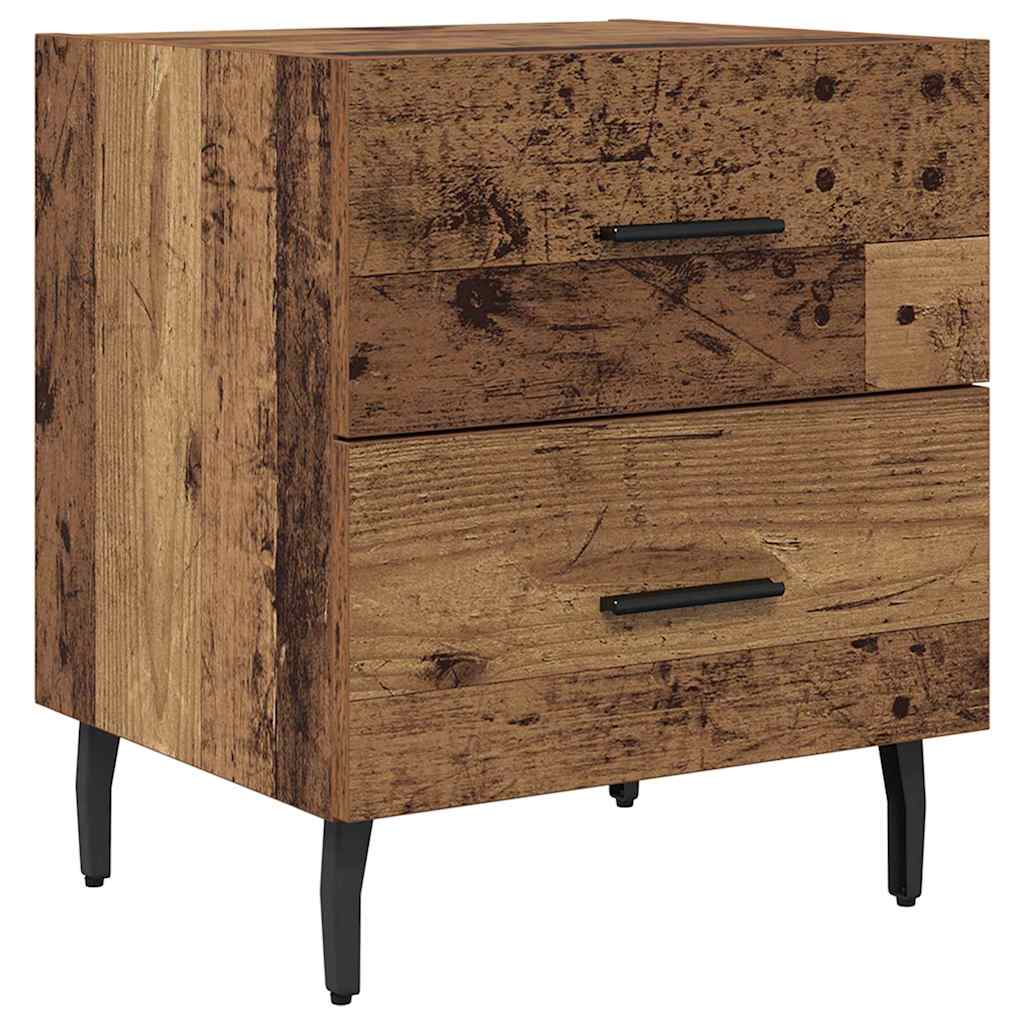 Noptiera cu sertar 2 pcs Lemn vechi 40 x 35 x 47.5 cm — imaginea 7