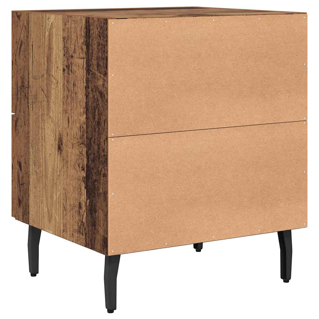 Noptiera cu sertar 2 pcs Lemn vechi 40 x 35 x 47.5 cm — imaginea 10