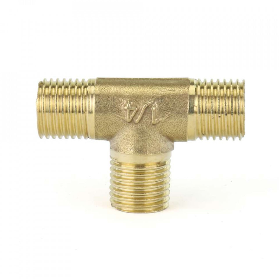 Ramificatie tip T din alama 1/4" filet exterior B-ZK0004 Barracuda — imaginea 2