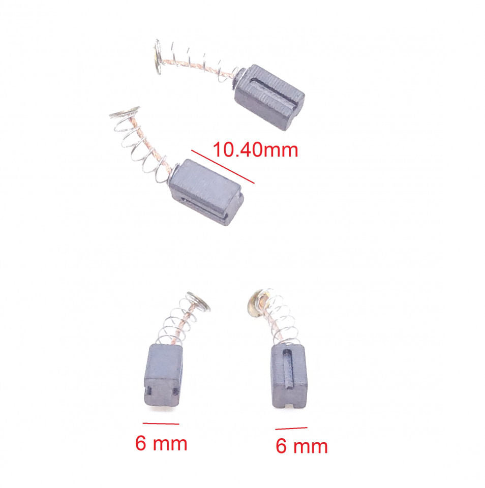 Perii carbon 10.4x6x3mm motor electric 220V pentru rotoraizer NR.1939 — imaginea 4