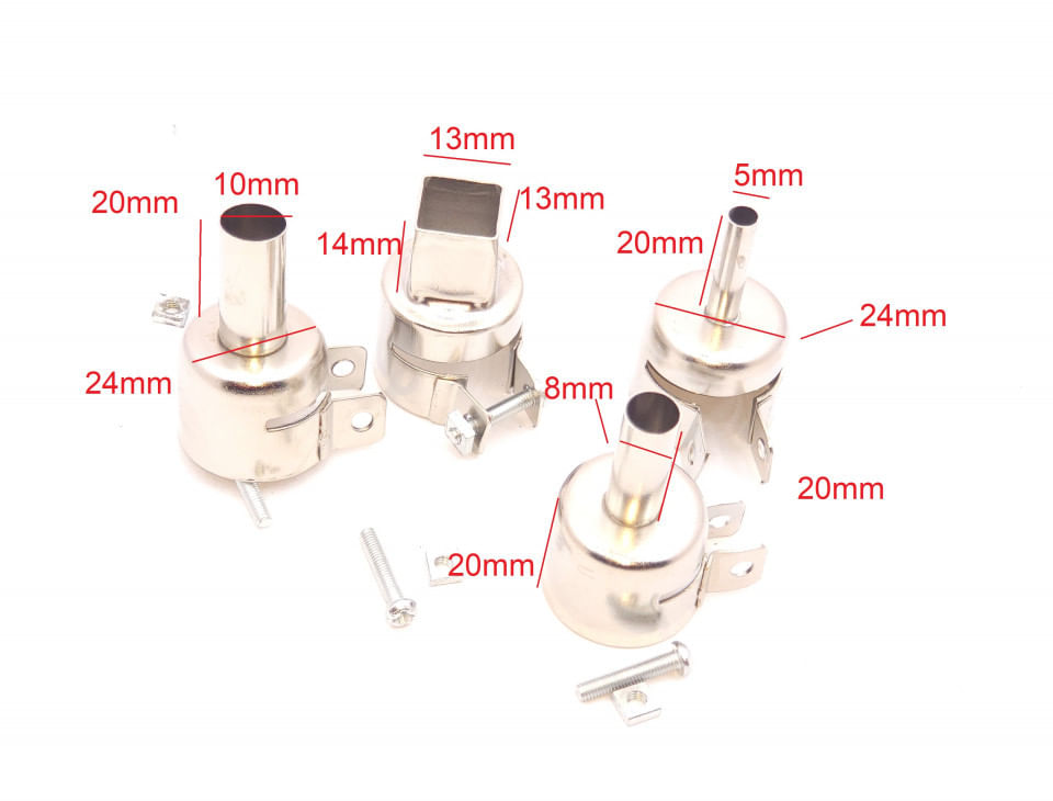 Set de 4 duze pentru statie de lipit cu aer cald NR.1303 — imaginea 3