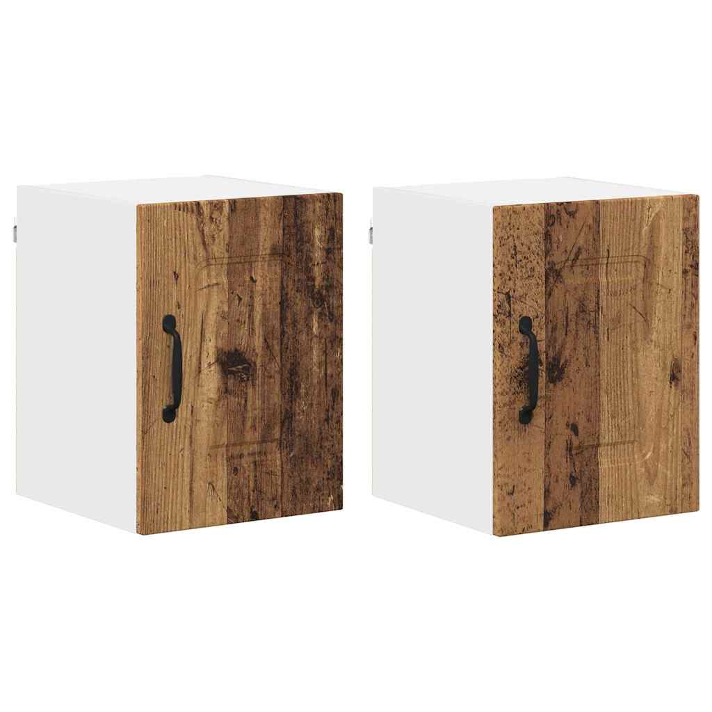 Dulap suspendat de bucatarie 2 pcs Lemn Vechi 30 x 31 x 40 cm