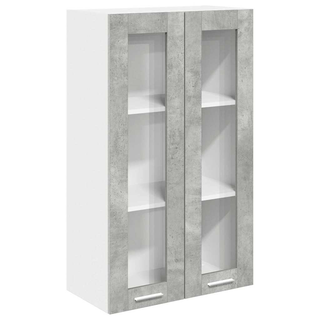 Dulap suspendat cu raft Riga Gri din beton 60 x 31 x 100 cm