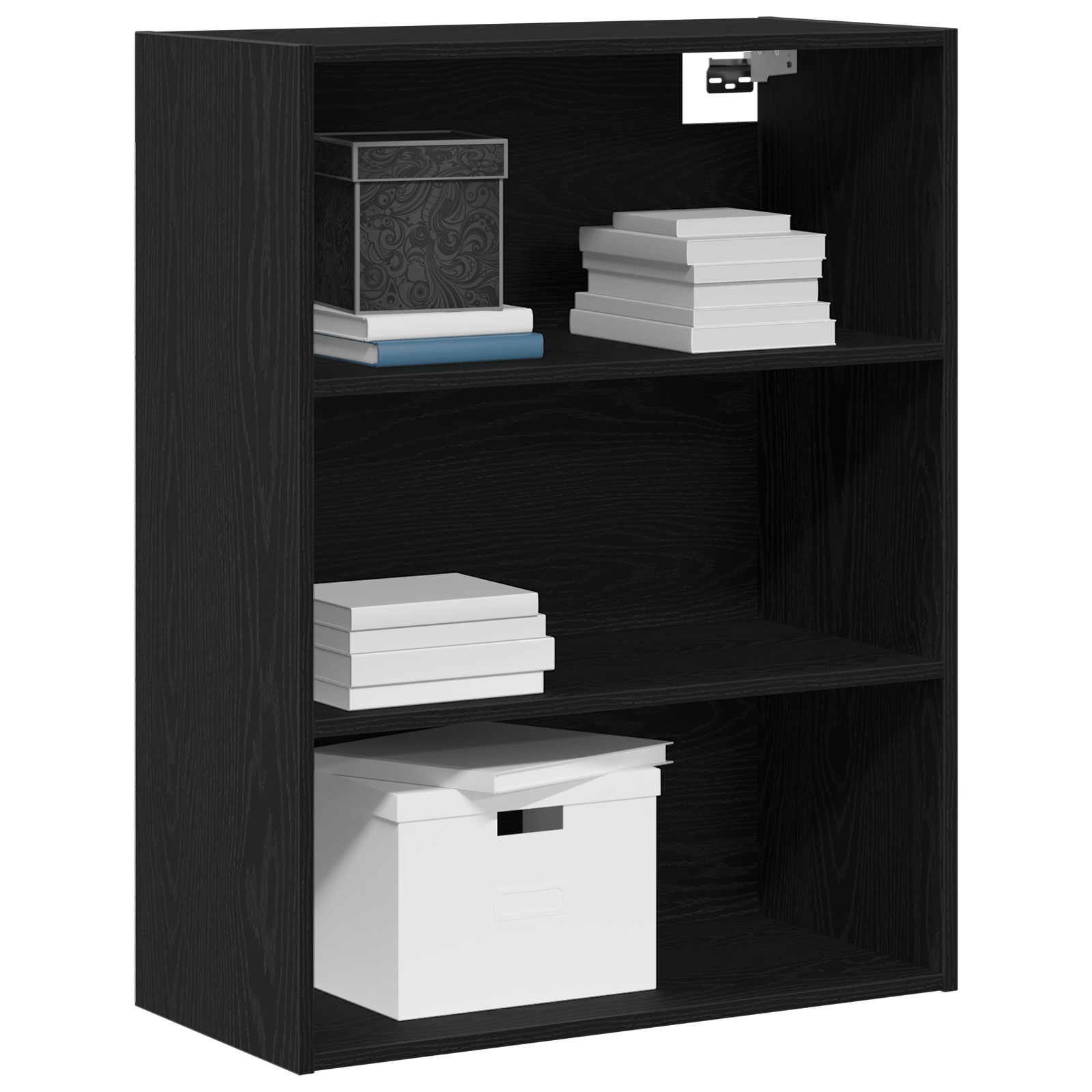 Dulap Suspendat de Perete Stejar Negru 69.5 x 32.5 x 90 cm — imaginea 3