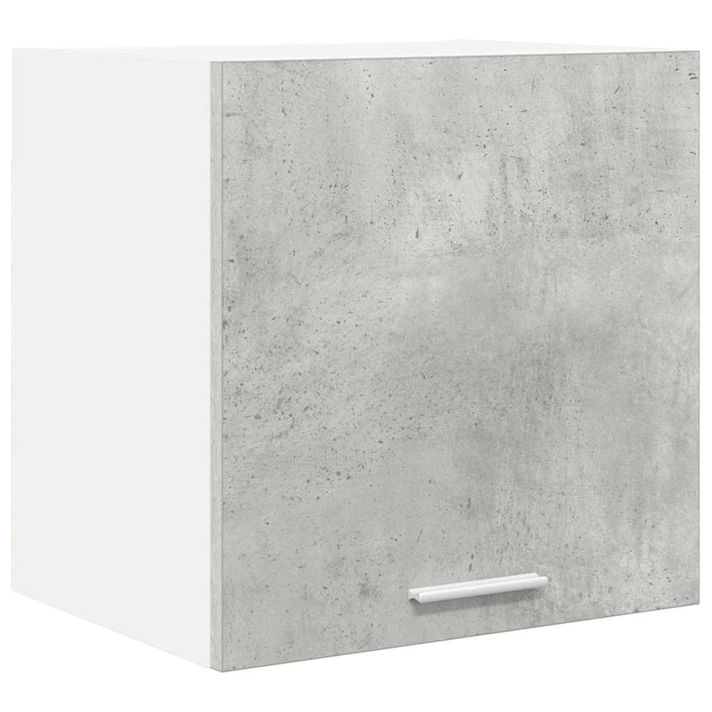 Dulap suspendat cu raft Riga Gri beton si Alb 40 x 31 x 40 cm