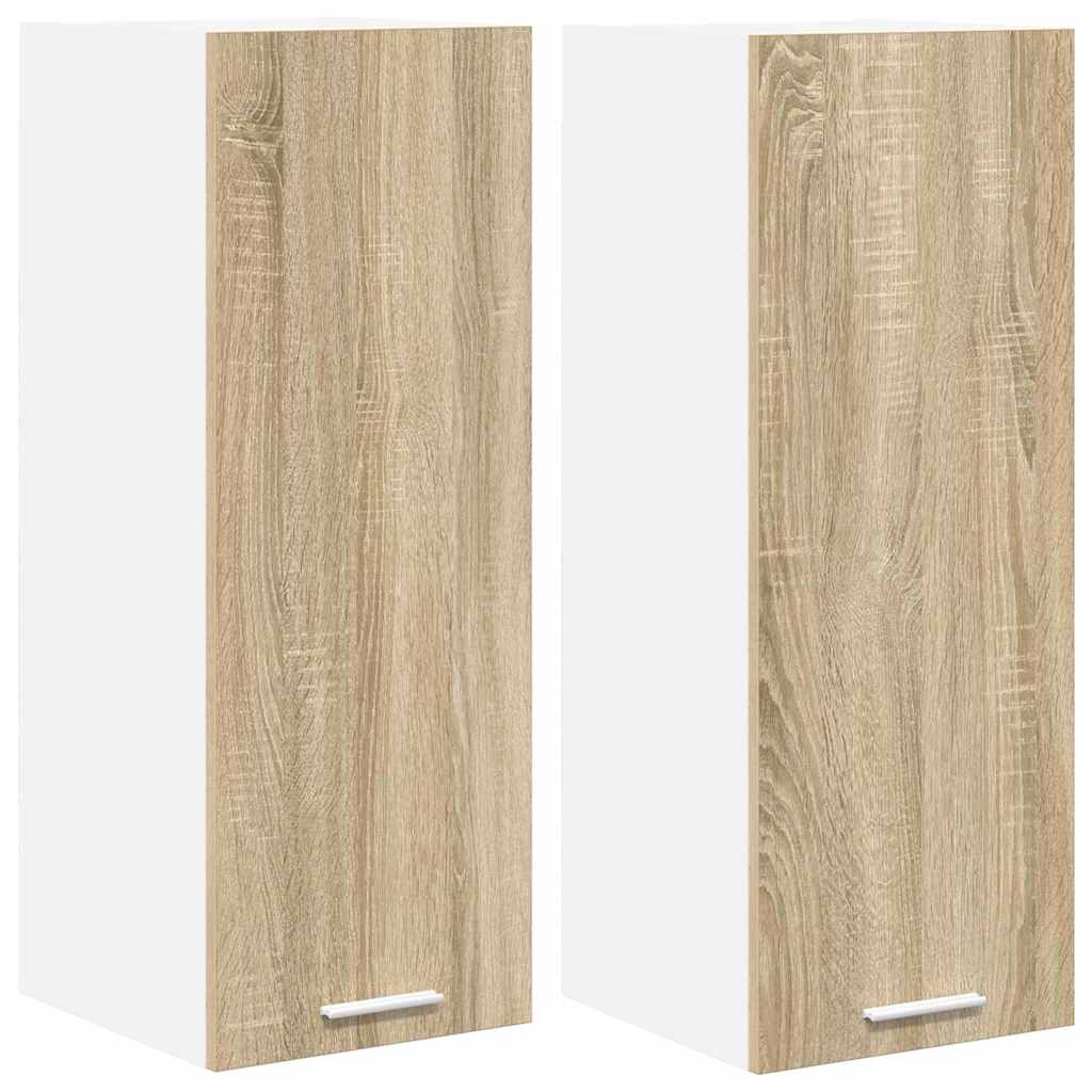 Dulap suspendat Riga 2 pcs Stejar Sonoma si Alb 30 x 31 x 80 cm