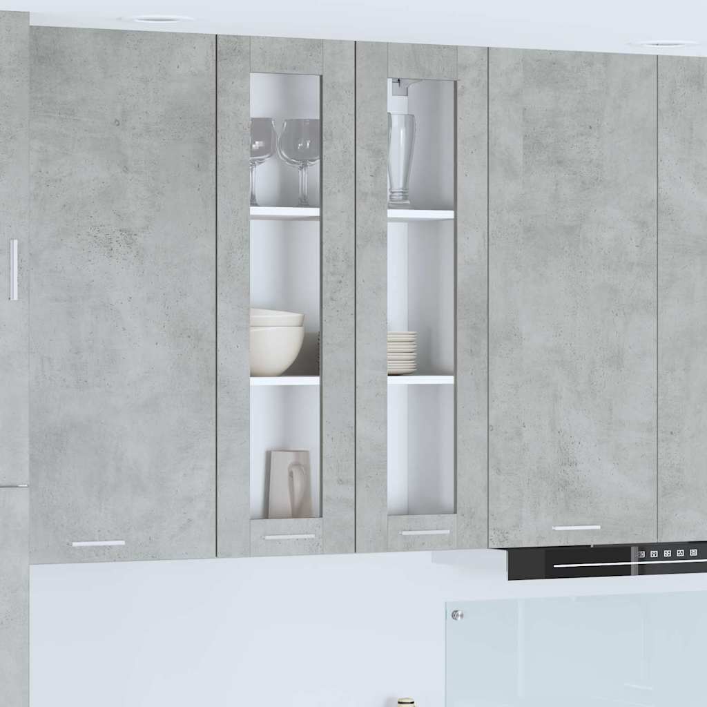 Dulap suspendat cu raft Riga Gri din beton 60 x 31 x 100 cm — imaginea 2