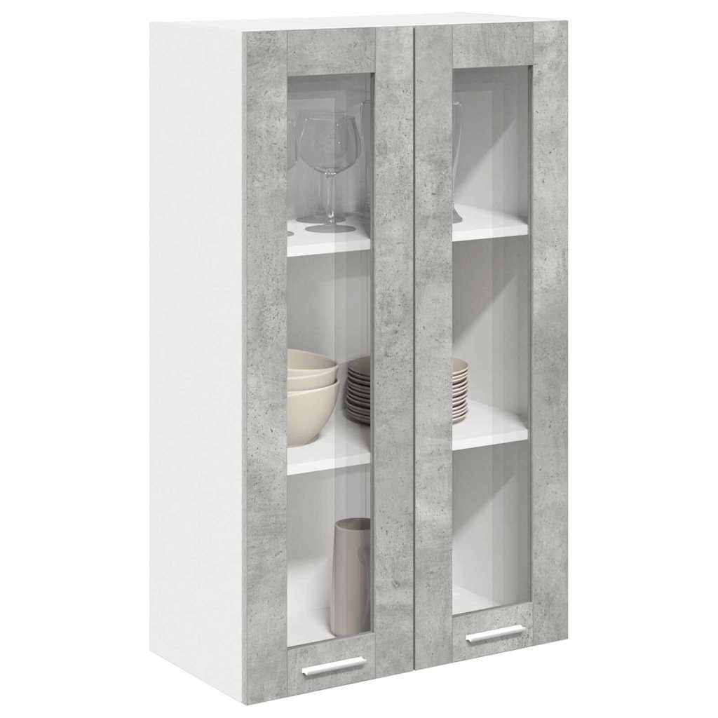 Dulap suspendat cu raft Riga Gri din beton 60 x 31 x 100 cm — imaginea 4