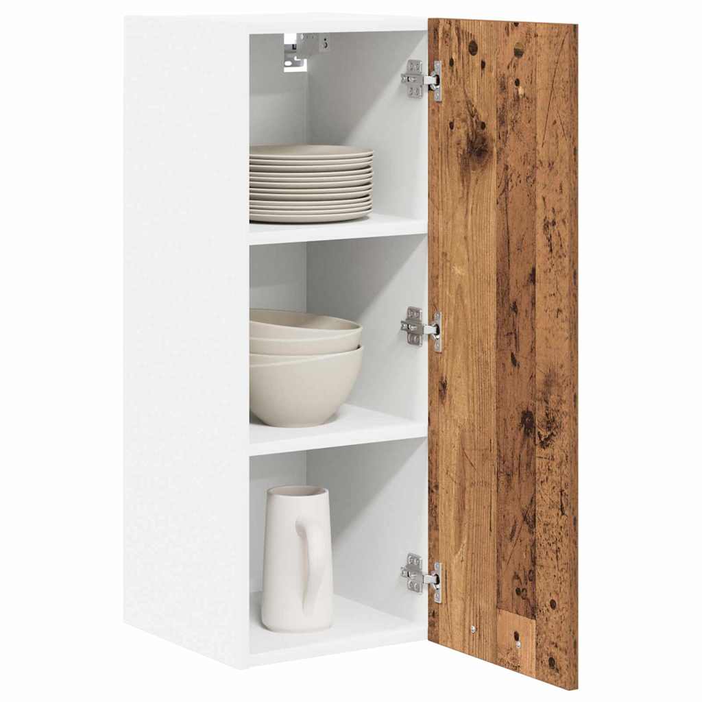 Dulap suspendat cu raft Riga Lemn vechi si Alb 30 x 31 x 80 cm — imaginea 4