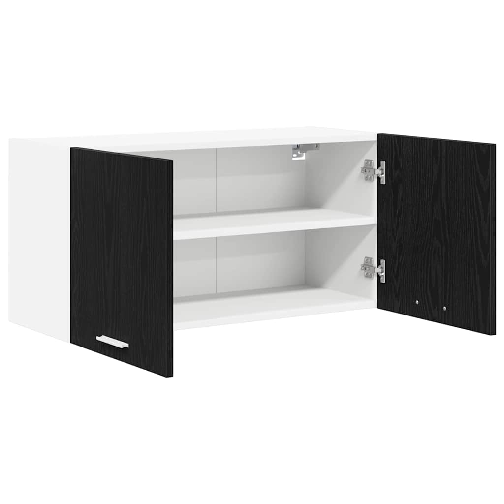 Dulap suspendat Riga Stejar Negru 80 x 31 x 40 cm Lemn compozit — imaginea 6