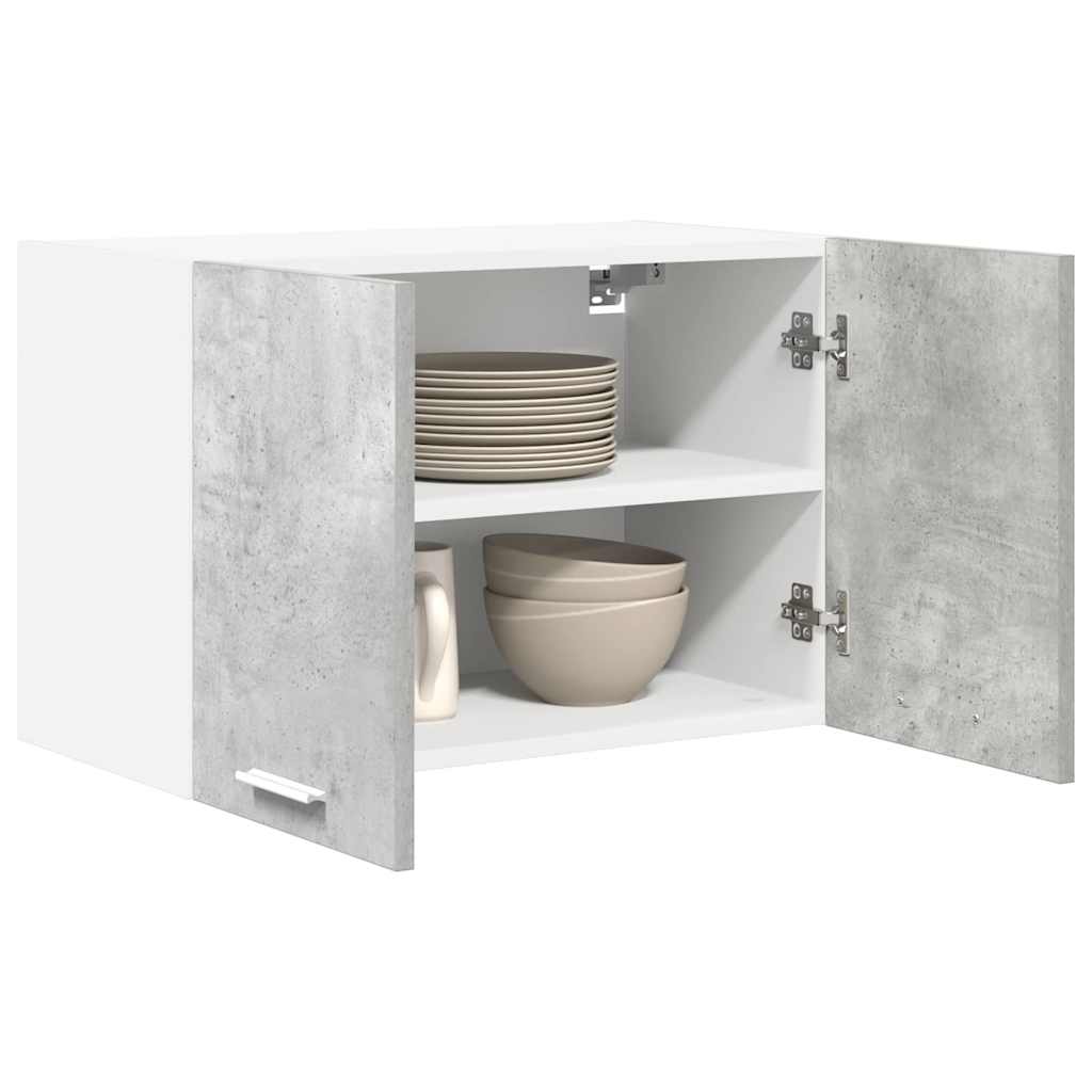 Dulap suspendat Riga 2 pcs Gri beton si Alb 60 x 31 x 40 cm — imaginea 4