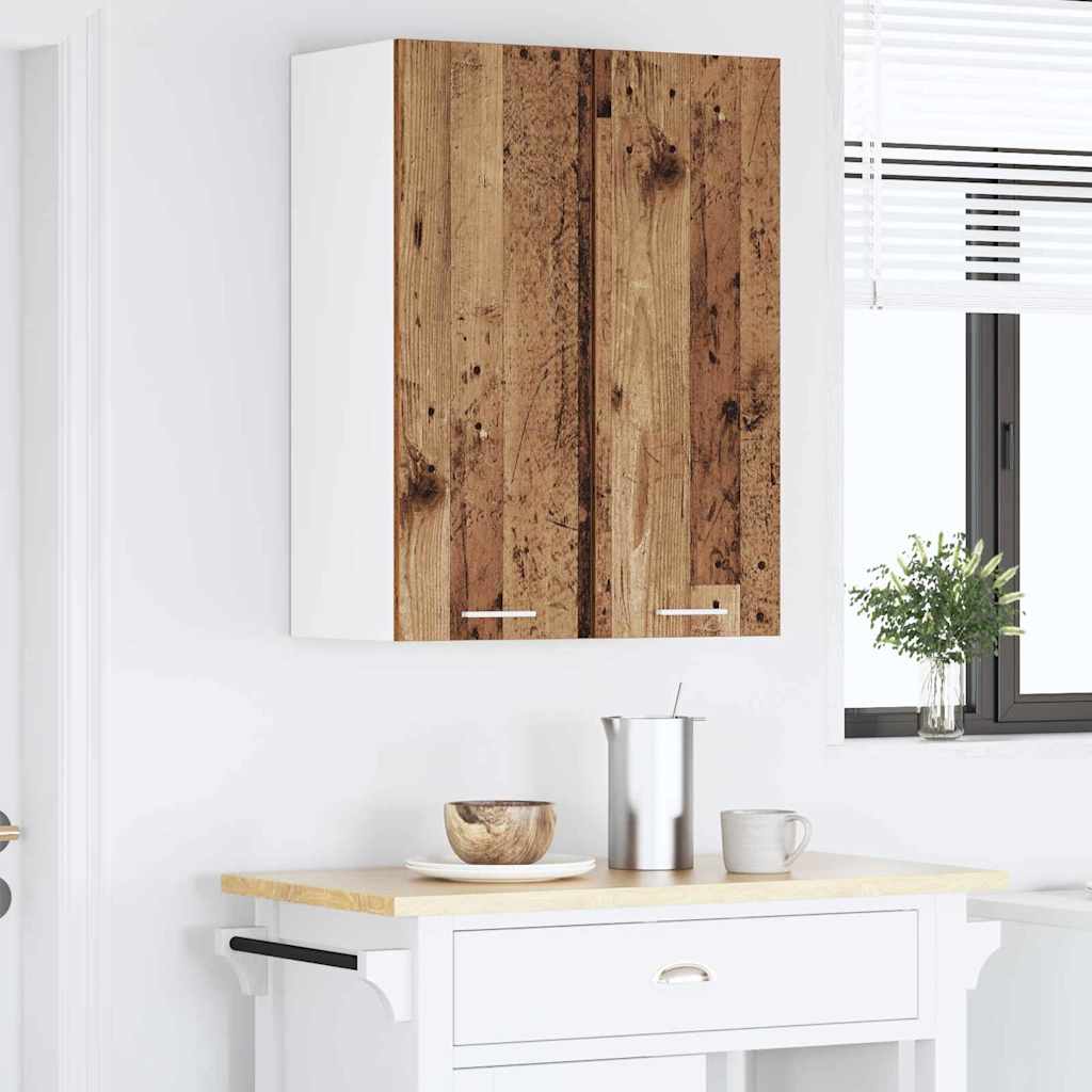 Dulap suspendat cu raft Riga Lemn vechi si Alb 30 x 31 x 80 cm — imaginea 5