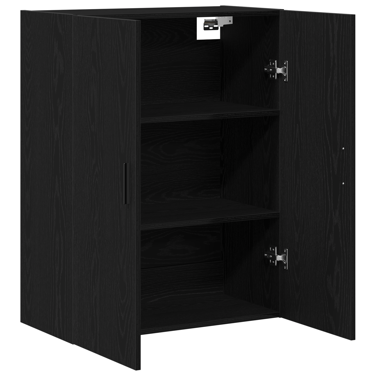 Dulap suspendat Negru Stejar 69,5x34x90 cm din lemn prelucrat — imaginea 5
