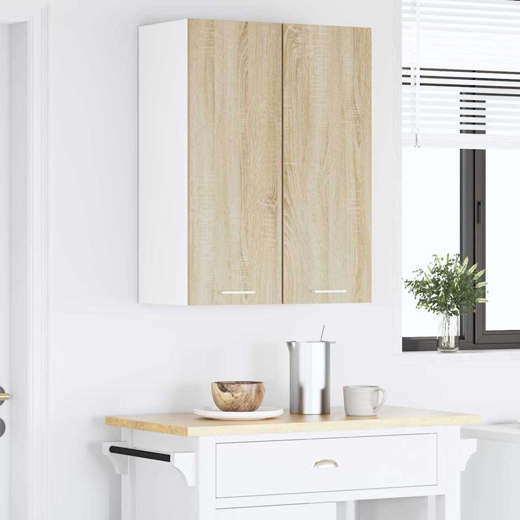 Dulap suspendat Riga 2 pcs Stejar Sonoma si Alb 30 x 31 x 80 cm — imaginea 5