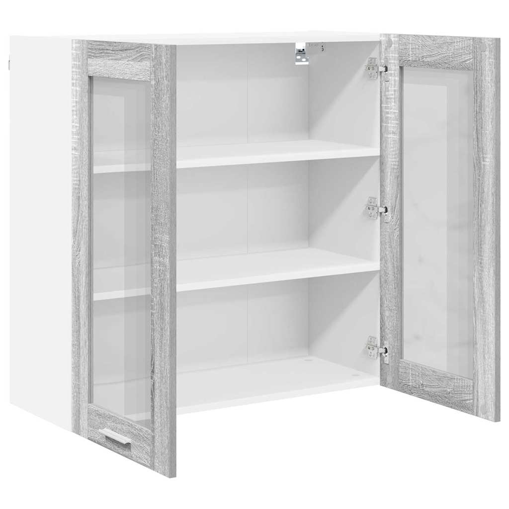 Dulap suspendat Riga Gri Sonoma 80 x 31 x 80 cm Lemn compozit — imaginea 6