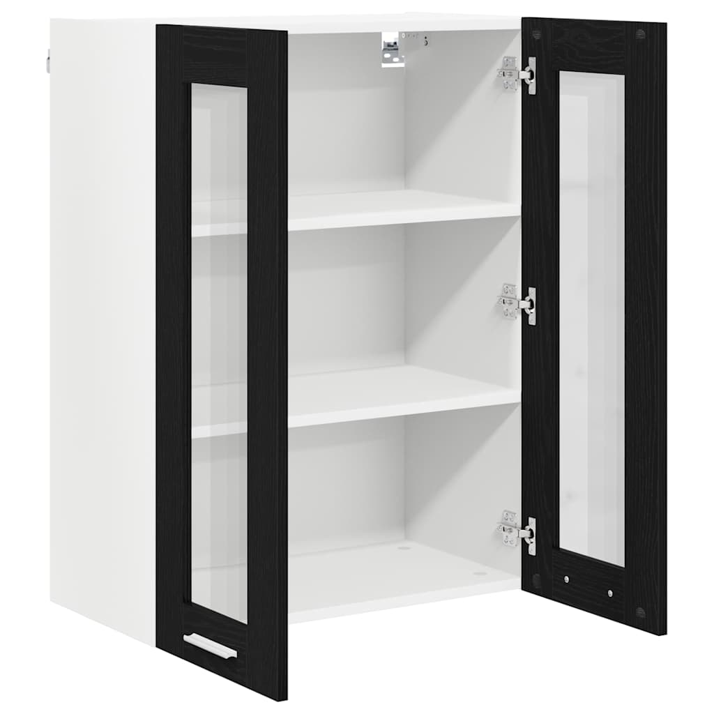 Dulap suspendat Riga Stejar Negru 60 x 31 x 80 cm Lemn compozit — imaginea 6