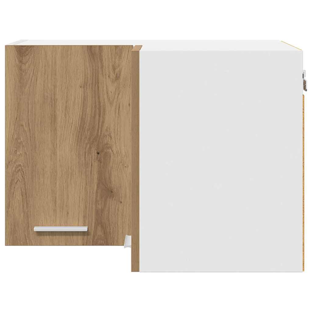 Dulap suspendat Riga Stejar Artisan si Alb 57 x 57 x 40 cm — imaginea 7