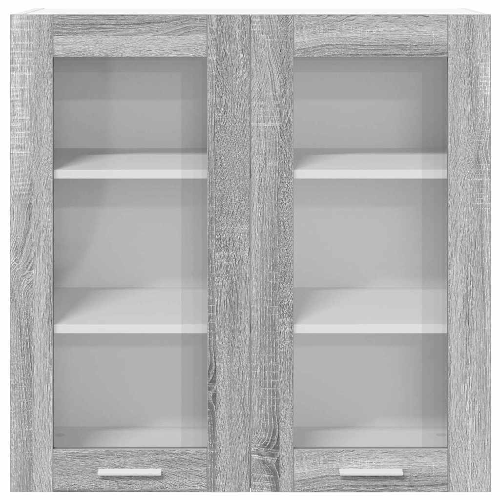 Dulap suspendat Riga Gri Sonoma 80 x 31 x 80 cm Lemn compozit — imaginea 7