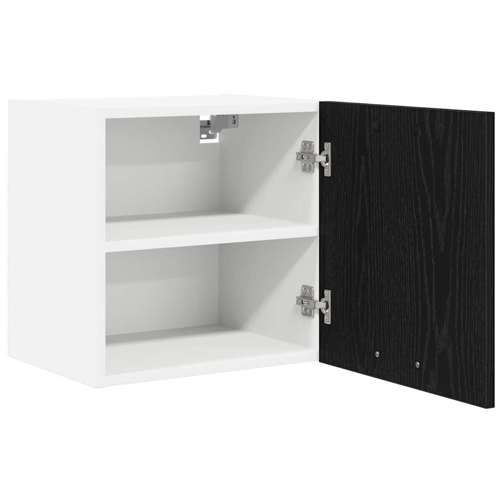 Dulap suspendat cu usa Riga Stejar negru si Alb 40 x 31 x 40 cm — imaginea 6