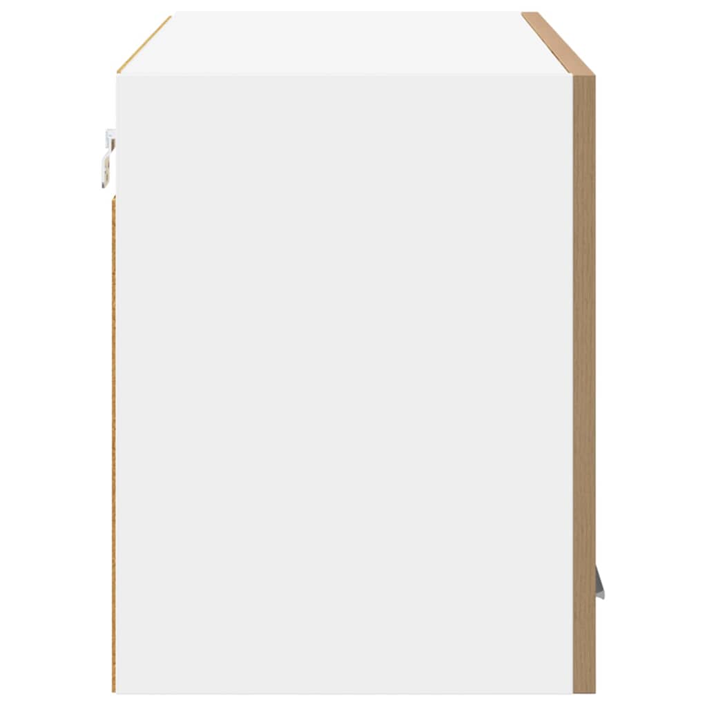 Dulap suspendat Riga Stejar Artisan si Alb 80 x 31 x 40 cm — imaginea 8