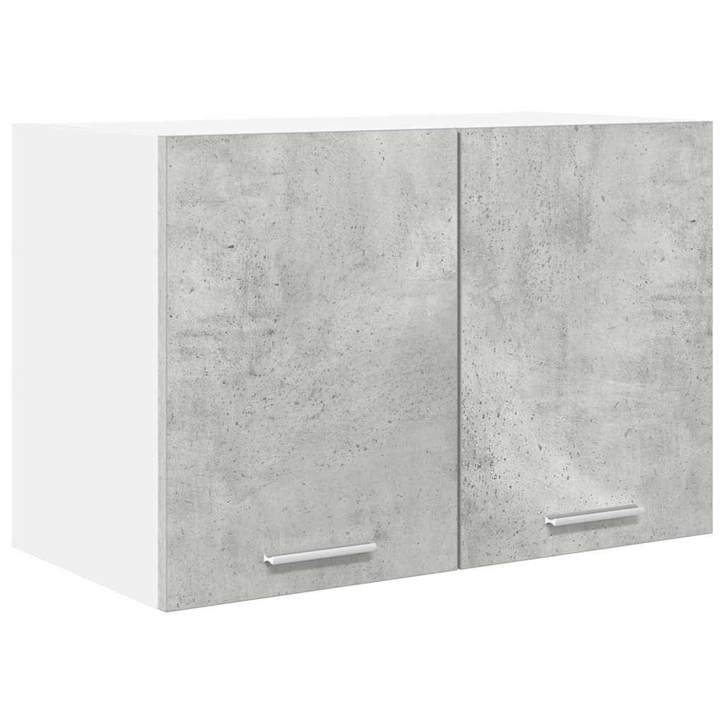 Dulap suspendat Riga 2 pcs Gri beton si Alb 60 x 31 x 40 cm — imaginea 6