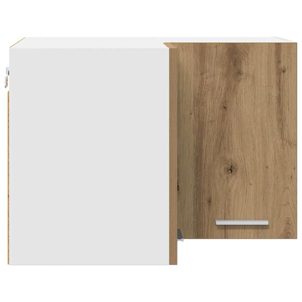 Dulap suspendat Riga Stejar Artisan si Alb 57 x 57 x 40 cm — imaginea 8