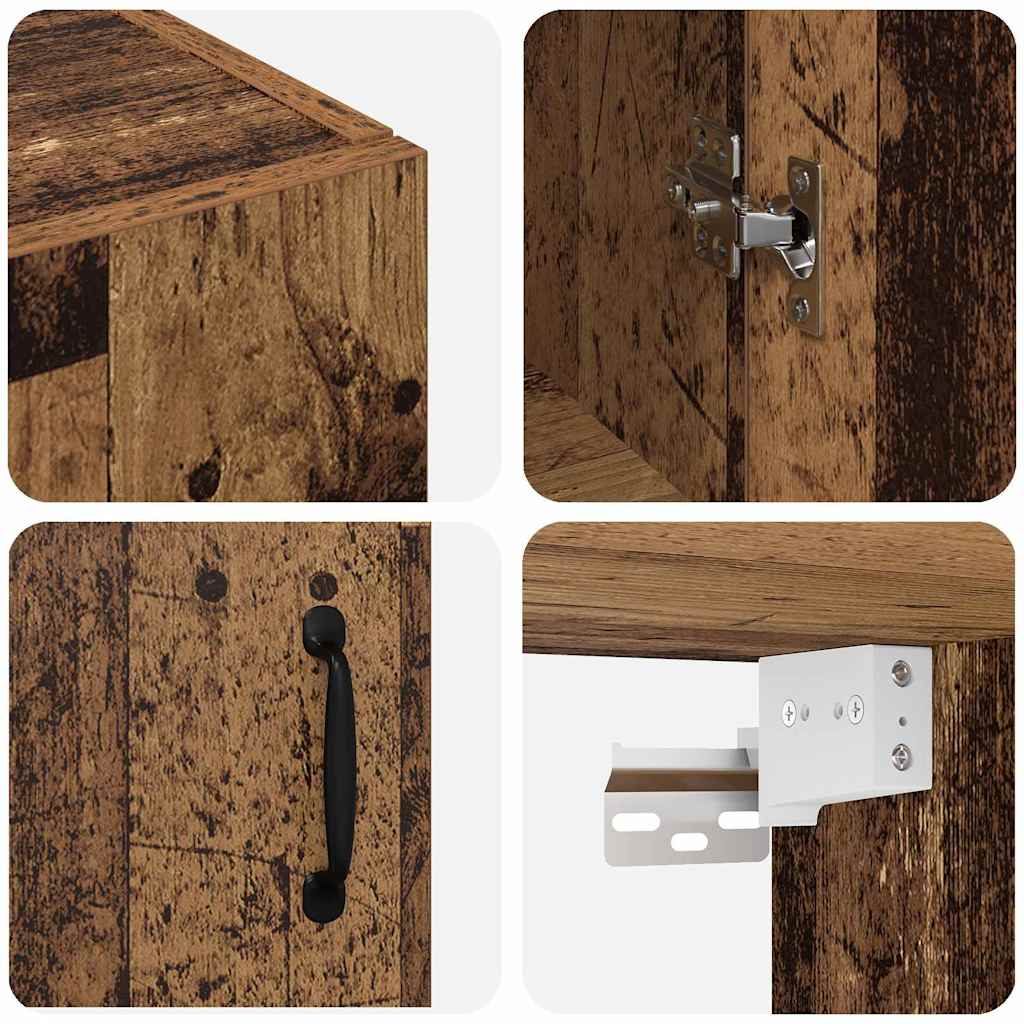 Dulap suspendat Lemn vechi 69.5 x 34 x 90 cm Lemn compozit — imaginea 9