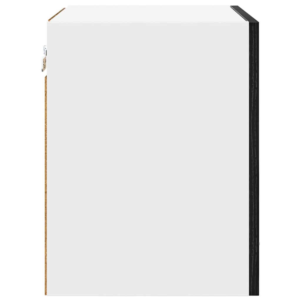 Dulap suspendat cu usa Riga Stejar negru si Alb 40 x 31 x 40 cm — imaginea 8