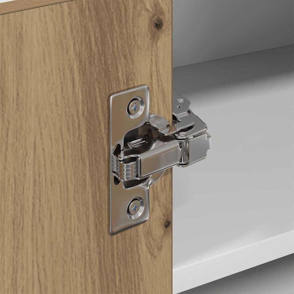 Dulap suspendat Riga Stejar Artisan si Alb 57 x 57 x 40 cm — imaginea 10