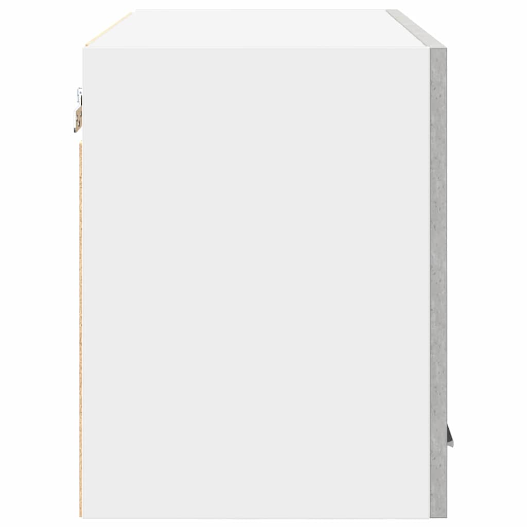Dulap suspendat Riga 2 pcs Gri beton si Alb 60 x 31 x 40 cm — imaginea 9