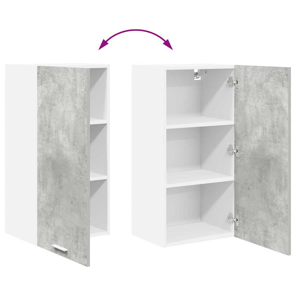 Dulap suspendat cu raft Riga Gri beton si Alb 40 x 31 x 80 cm — imaginea 12