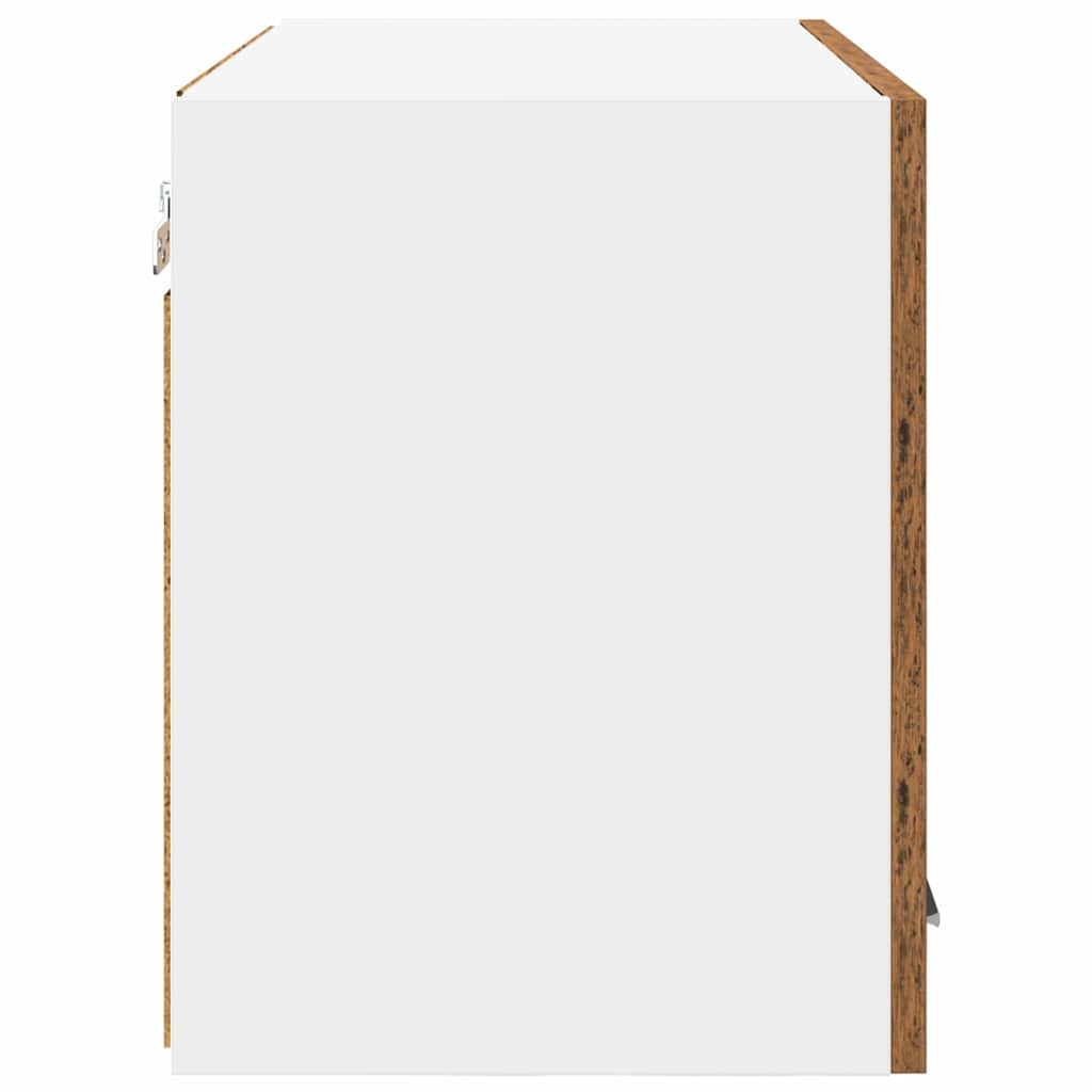 Dulap suspendat Riga 2 pcs Lemn vechi si Alb 60 x 31 x 40 cm — imaginea 9