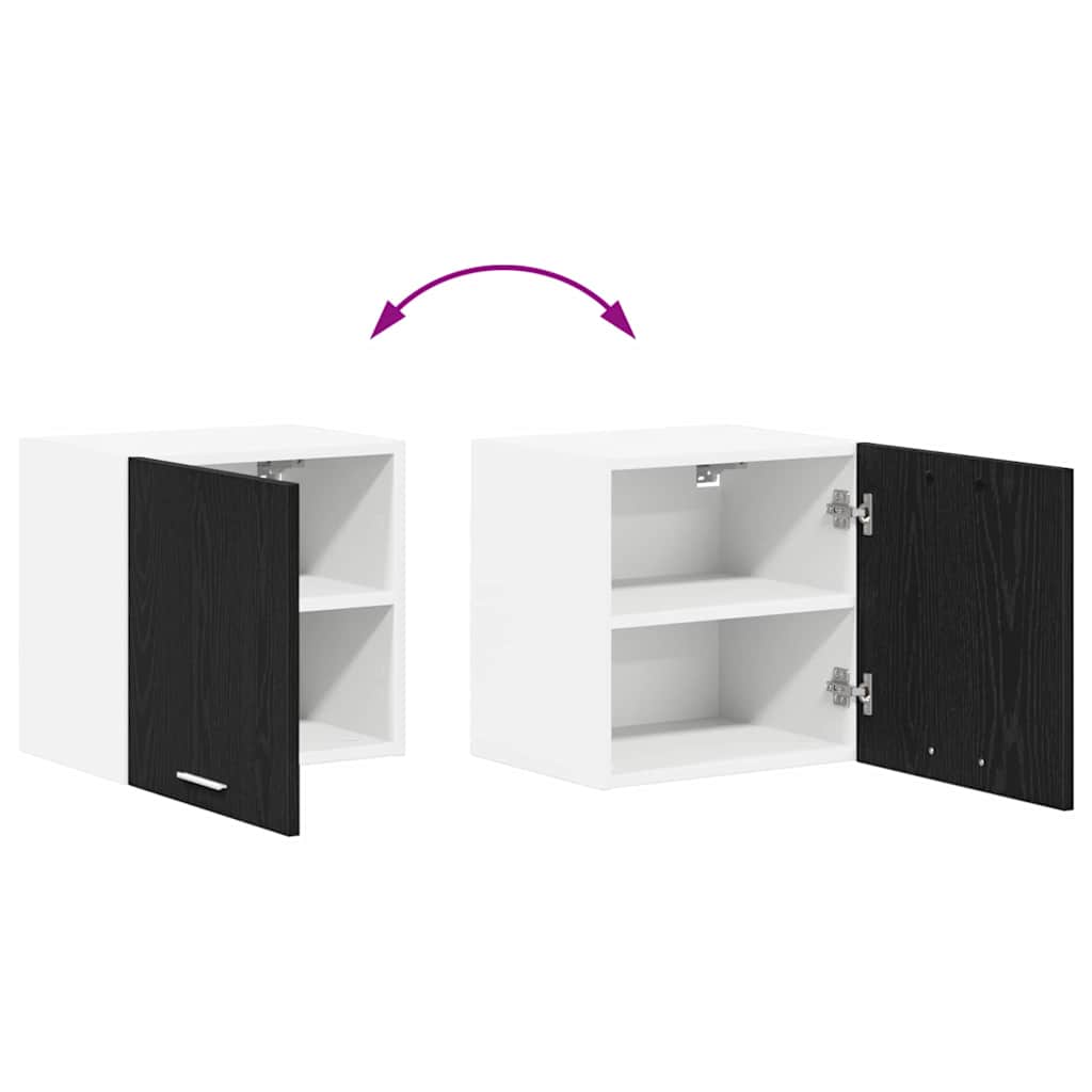 Dulap suspendat cu usa Riga Stejar negru si Alb 40 x 31 x 40 cm — imaginea 12