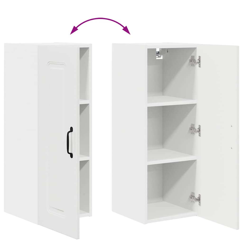 Dulap suspendat de bucatarie 2 pcs Alb lucios 30 x 31 x 80 cm — imaginea 13