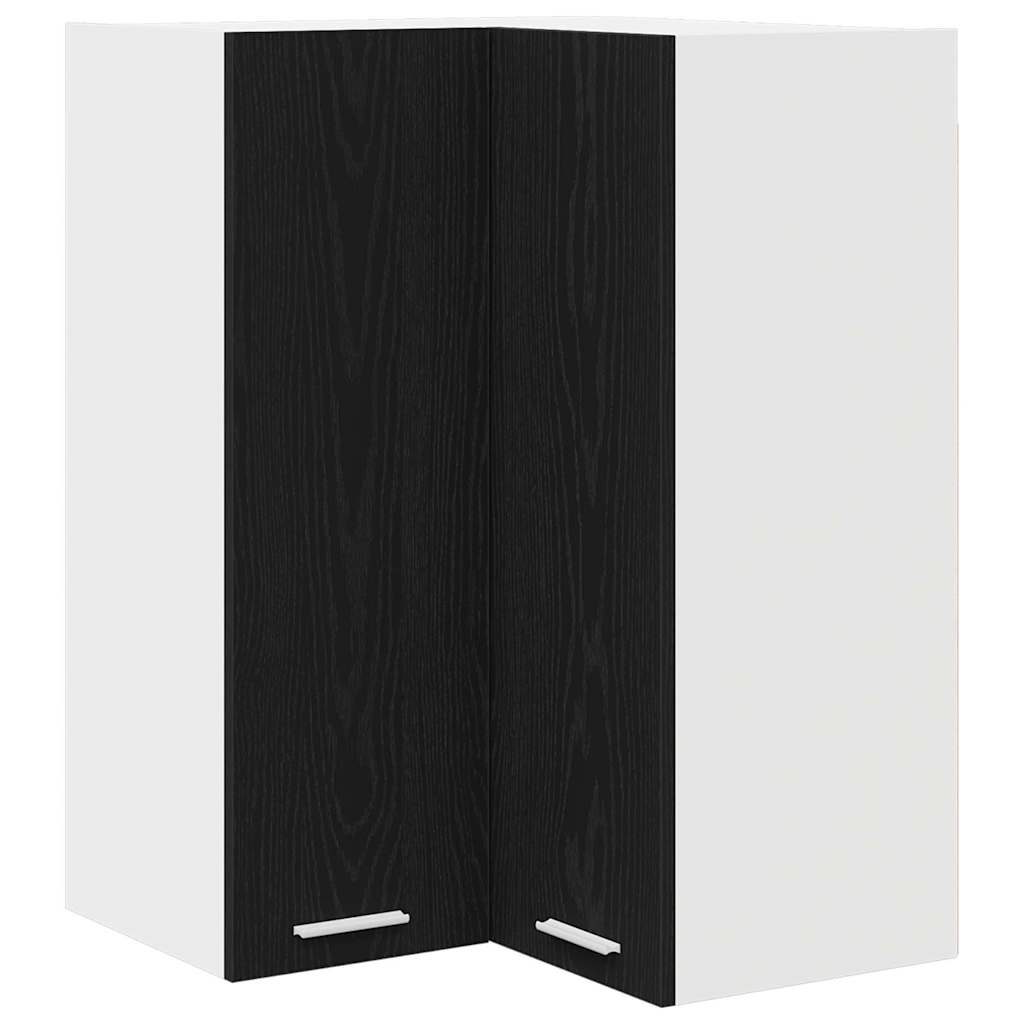 Dulap suspendat Riga Stejar negru si Alb 57 x 57 x 80 cm