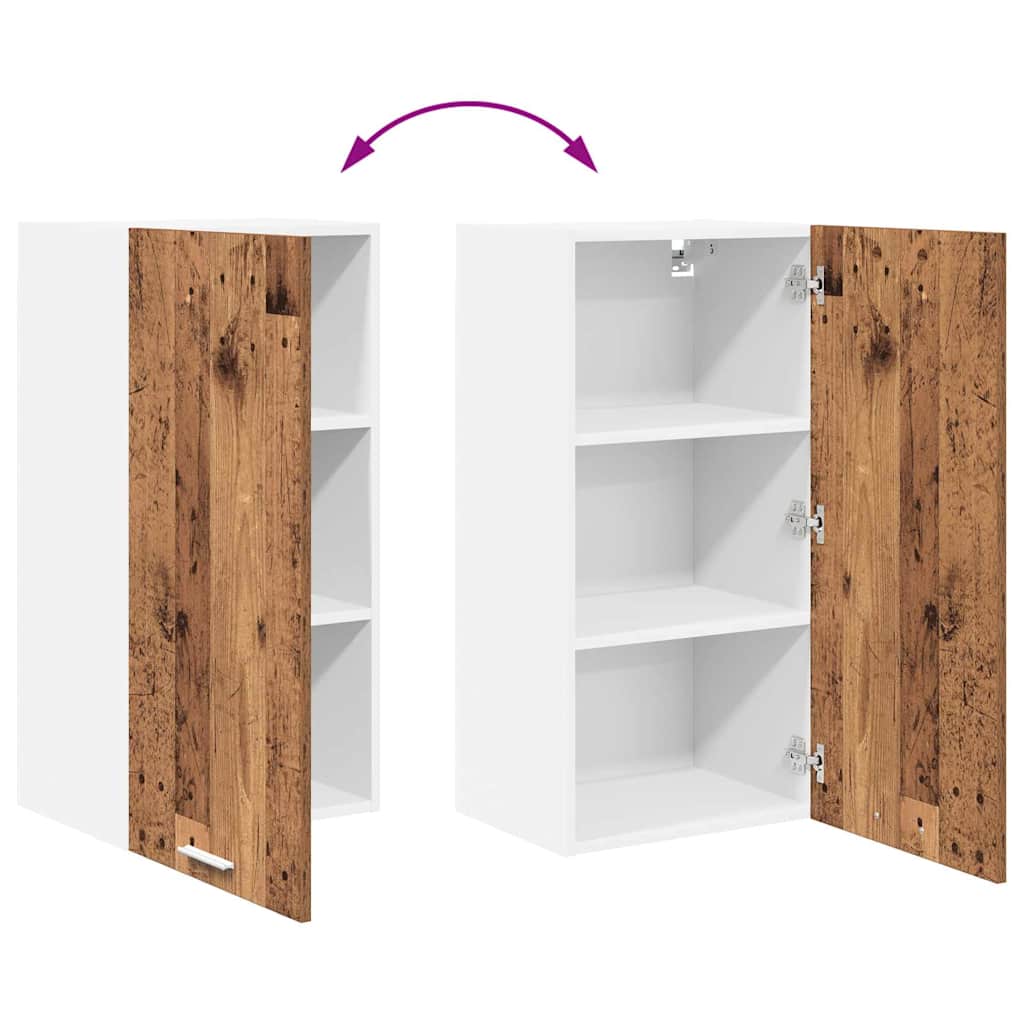 Dulap suspendat cu raft Riga Lemn vechi si Alb 40 x 31 x 80 cm — imaginea 12