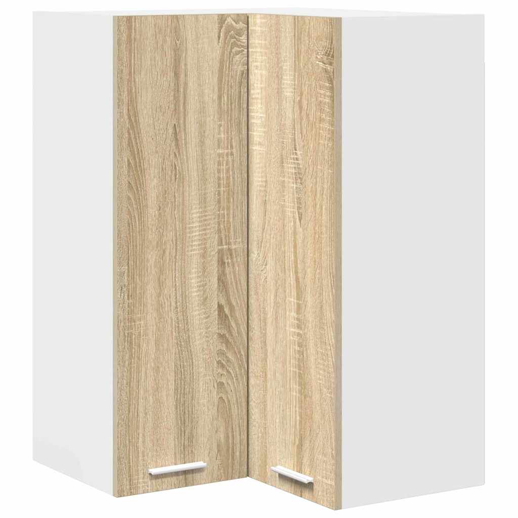 Dulap suspendat Riga Stejar Sonoma si Alb 57 x 57 x 80 cm