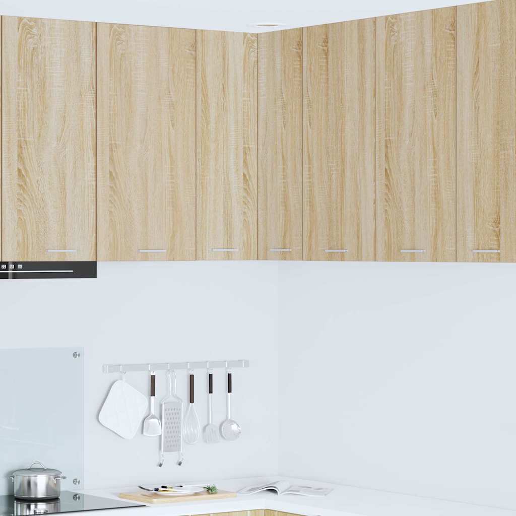 Dulap suspendat Riga Stejar Sonoma si Alb 57 x 57 x 80 cm — imaginea 2