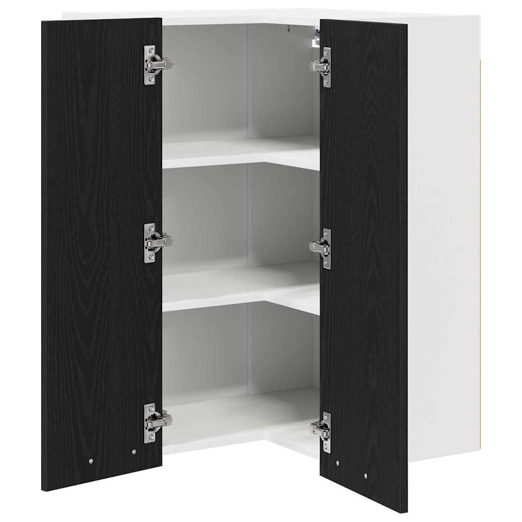 Dulap suspendat Riga Stejar negru si Alb 57 x 57 x 80 cm — imaginea 6