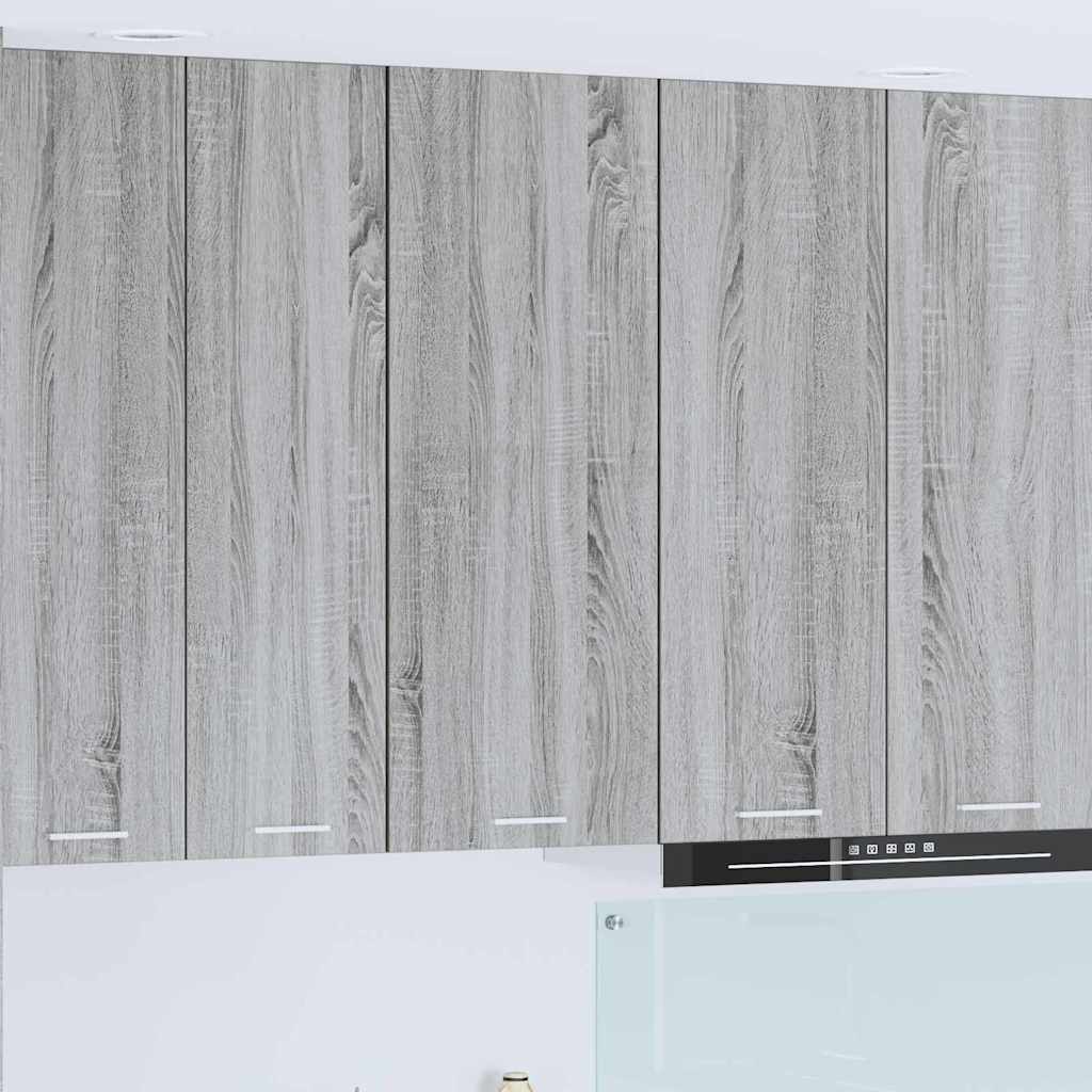 Dulap suspendat Riga Gri Sonoma 40 x 31 x 100 cm Lemn compozit — imaginea 2